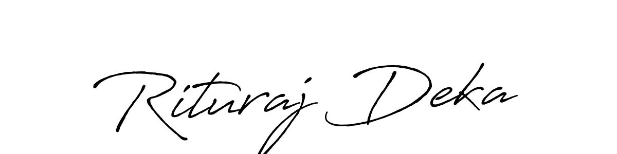 Design your own signature with our free online signature maker. With this signature software, you can create a handwritten (Antro_Vectra_Bolder) signature for name Rituraj Deka. Rituraj Deka signature style 7 images and pictures png