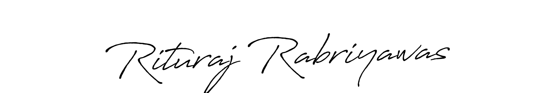 Design your own signature with our free online signature maker. With this signature software, you can create a handwritten (Antro_Vectra_Bolder) signature for name Rituraj Rabriyawas. Rituraj Rabriyawas signature style 7 images and pictures png
