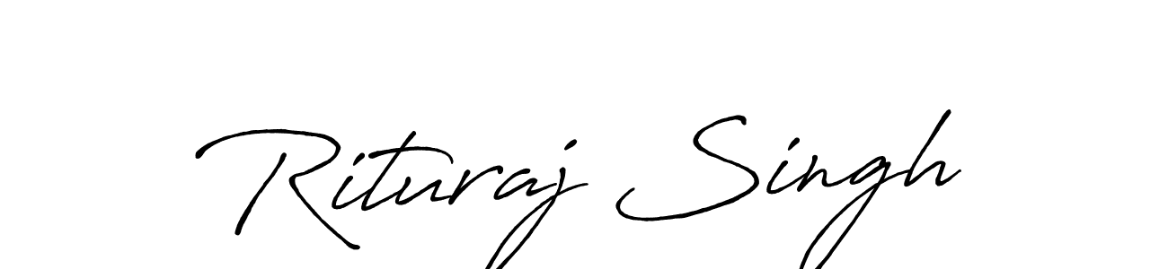 How to make Rituraj Singh name signature. Use Antro_Vectra_Bolder style for creating short signs online. This is the latest handwritten sign. Rituraj Singh signature style 7 images and pictures png
