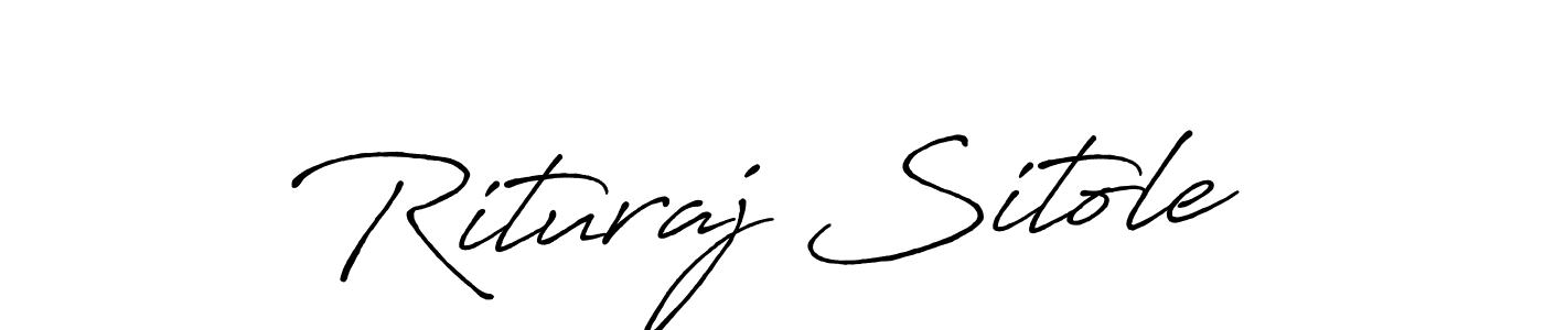 Create a beautiful signature design for name Rituraj Sitole. With this signature (Antro_Vectra_Bolder) fonts, you can make a handwritten signature for free. Rituraj Sitole signature style 7 images and pictures png