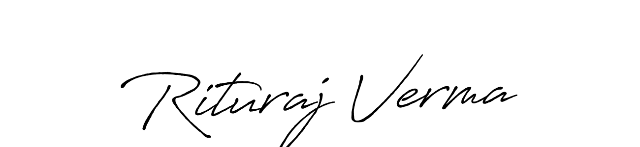 How to make Rituraj Verma signature? Antro_Vectra_Bolder is a professional autograph style. Create handwritten signature for Rituraj Verma name. Rituraj Verma signature style 7 images and pictures png