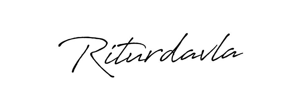 How to make Riturdavla name signature. Use Antro_Vectra_Bolder style for creating short signs online. This is the latest handwritten sign. Riturdavla signature style 7 images and pictures png