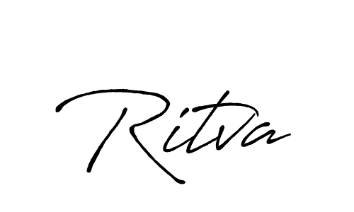 if you are searching for the best signature style for your name Ritva. so please give up your signature search. here we have designed multiple signature styles  using Antro_Vectra_Bolder. Ritva signature style 7 images and pictures png