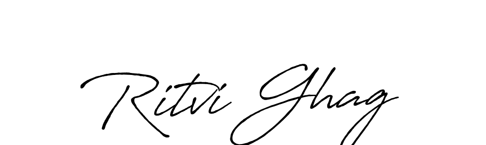 How to make Ritvi Ghag signature? Antro_Vectra_Bolder is a professional autograph style. Create handwritten signature for Ritvi Ghag name. Ritvi Ghag signature style 7 images and pictures png