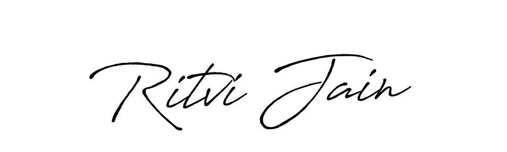 if you are searching for the best signature style for your name Ritvi Jain. so please give up your signature search. here we have designed multiple signature styles  using Antro_Vectra_Bolder. Ritvi Jain signature style 7 images and pictures png