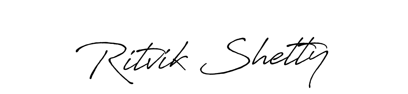 How to make Ritvik Shetty signature? Antro_Vectra_Bolder is a professional autograph style. Create handwritten signature for Ritvik Shetty name. Ritvik Shetty signature style 7 images and pictures png