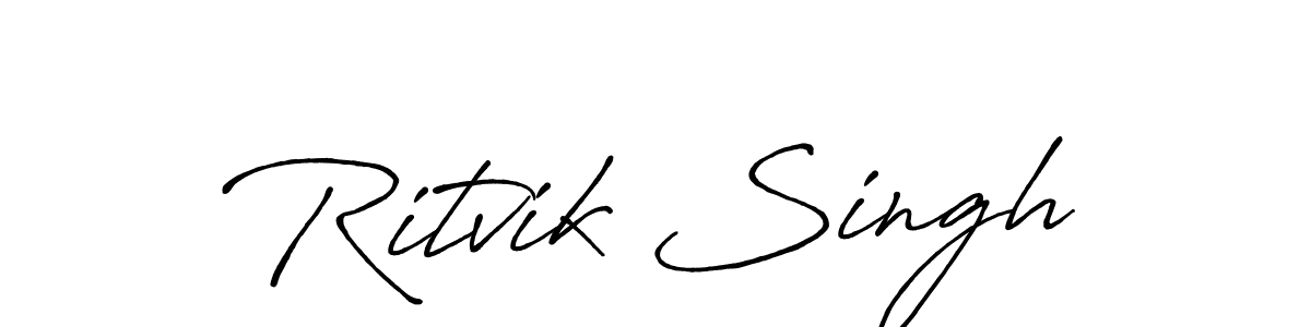 Ritvik Singh stylish signature style. Best Handwritten Sign (Antro_Vectra_Bolder) for my name. Handwritten Signature Collection Ideas for my name Ritvik Singh. Ritvik Singh signature style 7 images and pictures png