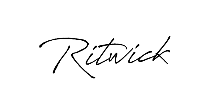 The best way (Antro_Vectra_Bolder) to make a short signature is to pick only two or three words in your name. The name Ritwick include a total of six letters. For converting this name. Ritwick signature style 7 images and pictures png