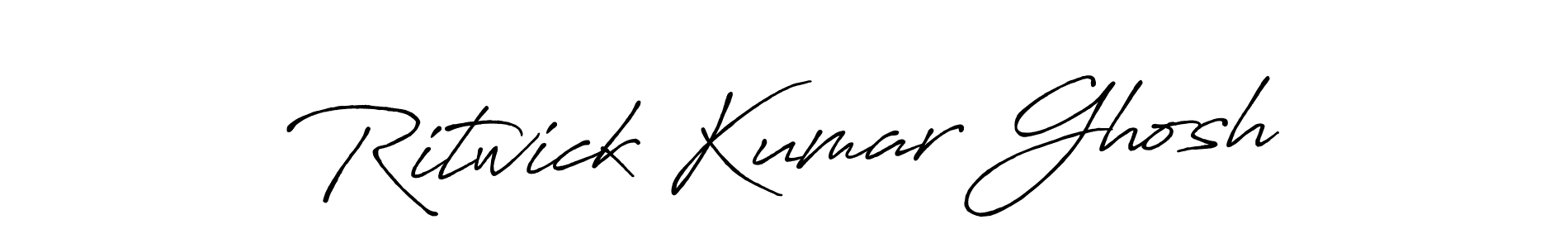 Create a beautiful signature design for name Ritwick Kumar Ghosh. With this signature (Antro_Vectra_Bolder) fonts, you can make a handwritten signature for free. Ritwick Kumar Ghosh signature style 7 images and pictures png