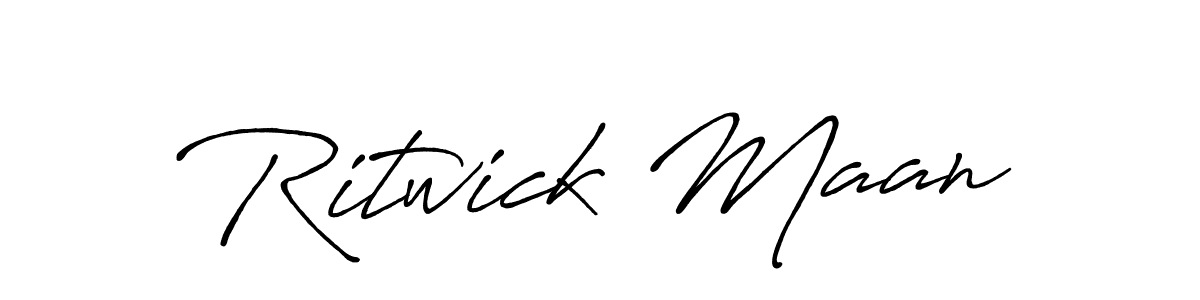 Design your own signature with our free online signature maker. With this signature software, you can create a handwritten (Antro_Vectra_Bolder) signature for name Ritwick Maan. Ritwick Maan signature style 7 images and pictures png