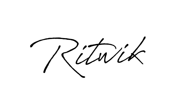 Create a beautiful signature design for name Ritwik. With this signature (Antro_Vectra_Bolder) fonts, you can make a handwritten signature for free. Ritwik signature style 7 images and pictures png