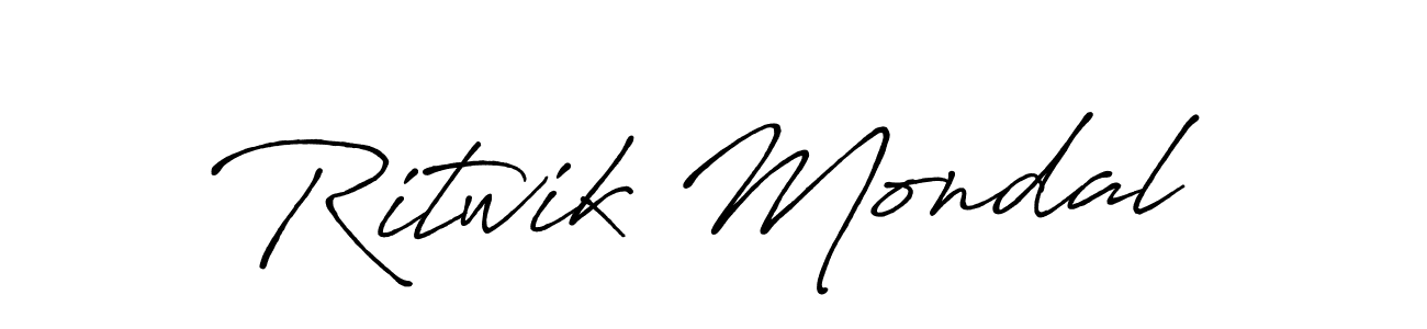 Create a beautiful signature design for name Ritwik Mondal. With this signature (Antro_Vectra_Bolder) fonts, you can make a handwritten signature for free. Ritwik Mondal signature style 7 images and pictures png