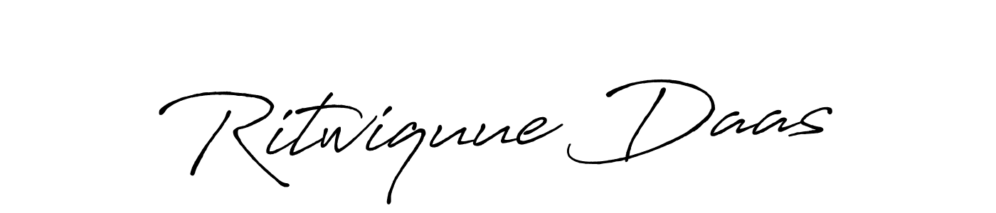 Antro_Vectra_Bolder is a professional signature style that is perfect for those who want to add a touch of class to their signature. It is also a great choice for those who want to make their signature more unique. Get Ritwiquue Daas name to fancy signature for free. Ritwiquue Daas signature style 7 images and pictures png
