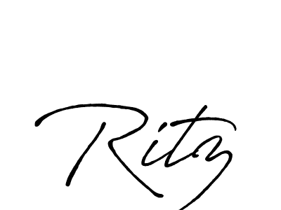 Design your own signature with our free online signature maker. With this signature software, you can create a handwritten (Antro_Vectra_Bolder) signature for name Ritz. Ritz signature style 7 images and pictures png