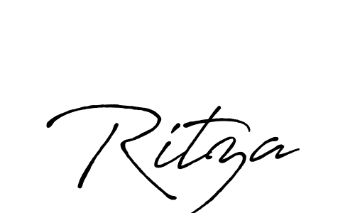 How to make Ritza signature? Antro_Vectra_Bolder is a professional autograph style. Create handwritten signature for Ritza name. Ritza signature style 7 images and pictures png