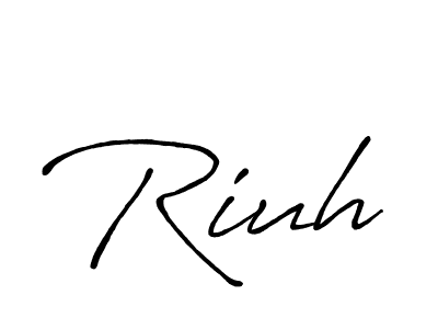 Create a beautiful signature design for name Riuh. With this signature (Antro_Vectra_Bolder) fonts, you can make a handwritten signature for free. Riuh signature style 7 images and pictures png