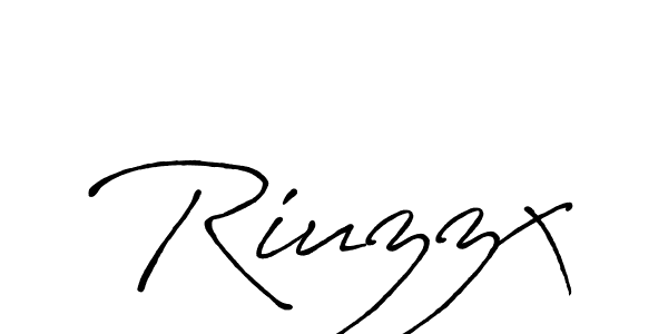 Make a beautiful signature design for name Riuzzx. With this signature (Antro_Vectra_Bolder) style, you can create a handwritten signature for free. Riuzzx signature style 7 images and pictures png