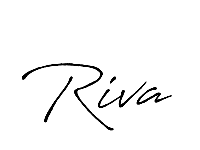 Design your own signature with our free online signature maker. With this signature software, you can create a handwritten (Antro_Vectra_Bolder) signature for name Riva. Riva signature style 7 images and pictures png