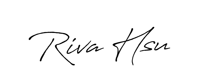 Riva Hsu stylish signature style. Best Handwritten Sign (Antro_Vectra_Bolder) for my name. Handwritten Signature Collection Ideas for my name Riva Hsu. Riva Hsu signature style 7 images and pictures png