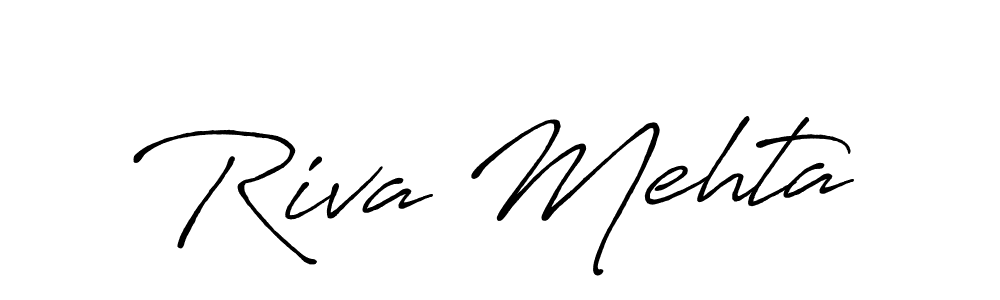 Riva Mehta stylish signature style. Best Handwritten Sign (Antro_Vectra_Bolder) for my name. Handwritten Signature Collection Ideas for my name Riva Mehta. Riva Mehta signature style 7 images and pictures png