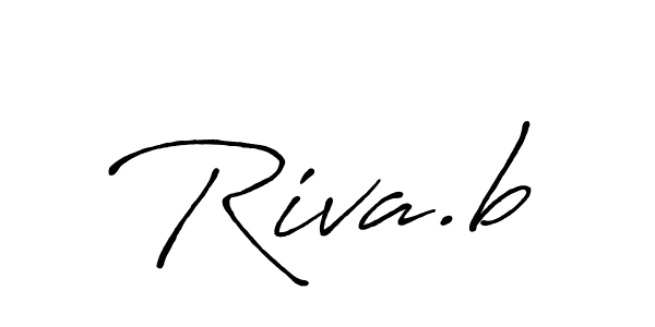 How to make Riva.b name signature. Use Antro_Vectra_Bolder style for creating short signs online. This is the latest handwritten sign. Riva.b signature style 7 images and pictures png