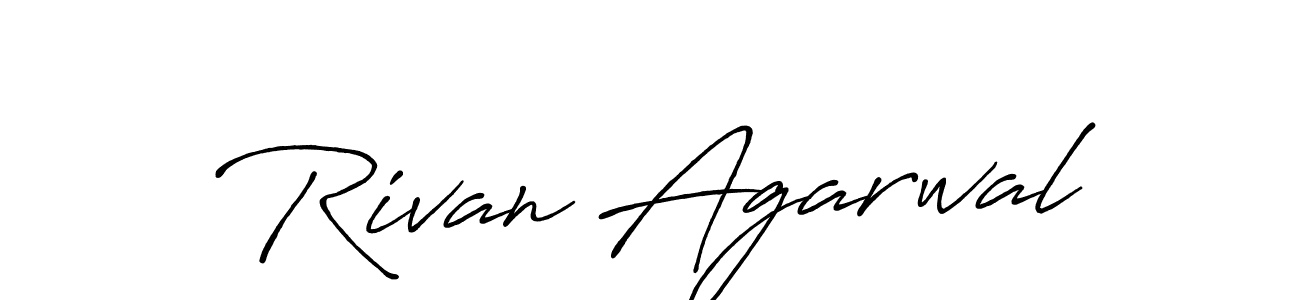 Also we have Rivan Agarwal name is the best signature style. Create professional handwritten signature collection using Antro_Vectra_Bolder autograph style. Rivan Agarwal signature style 7 images and pictures png