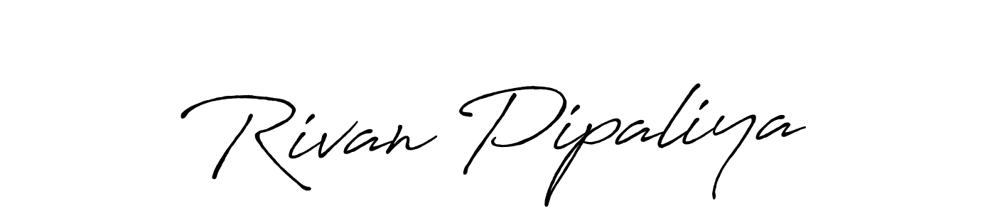 Here are the top 10 professional signature styles for the name Rivan Pipaliya. These are the best autograph styles you can use for your name. Rivan Pipaliya signature style 7 images and pictures png