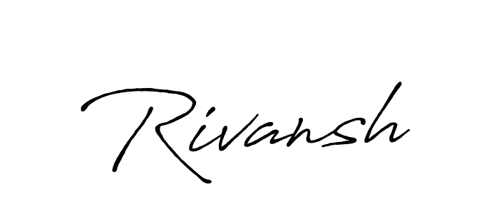 Also we have Rivansh name is the best signature style. Create professional handwritten signature collection using Antro_Vectra_Bolder autograph style. Rivansh signature style 7 images and pictures png