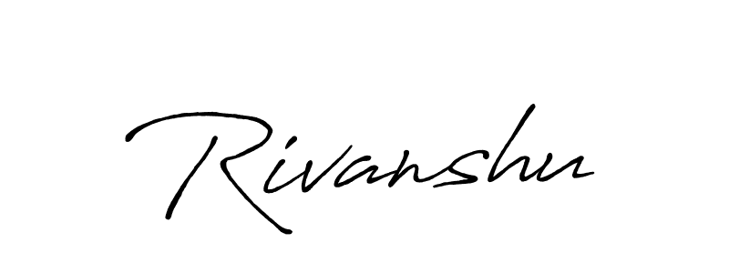 Make a beautiful signature design for name Rivanshu. Use this online signature maker to create a handwritten signature for free. Rivanshu signature style 7 images and pictures png
