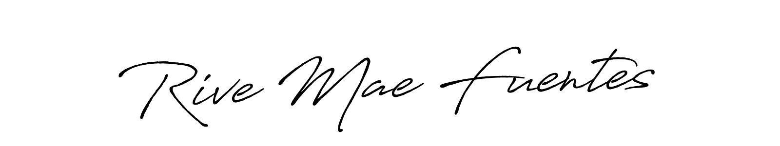 How to make Rive Mae Fuentes name signature. Use Antro_Vectra_Bolder style for creating short signs online. This is the latest handwritten sign. Rive Mae Fuentes signature style 7 images and pictures png