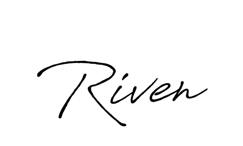 Create a beautiful signature design for name Riven. With this signature (Antro_Vectra_Bolder) fonts, you can make a handwritten signature for free. Riven signature style 7 images and pictures png