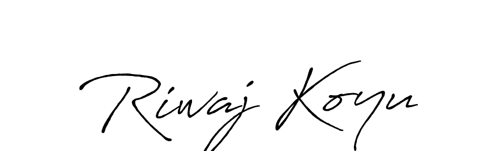 Also we have Riwaj Koyu name is the best signature style. Create professional handwritten signature collection using Antro_Vectra_Bolder autograph style. Riwaj Koyu signature style 7 images and pictures png