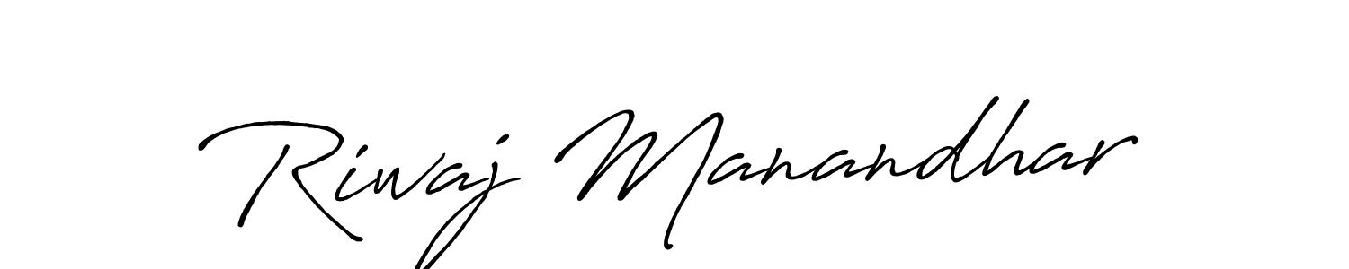 How to make Riwaj Manandhar signature? Antro_Vectra_Bolder is a professional autograph style. Create handwritten signature for Riwaj Manandhar name. Riwaj Manandhar signature style 7 images and pictures png