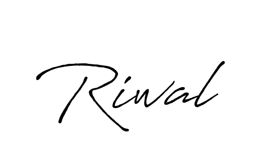 Riwal stylish signature style. Best Handwritten Sign (Antro_Vectra_Bolder) for my name. Handwritten Signature Collection Ideas for my name Riwal. Riwal signature style 7 images and pictures png