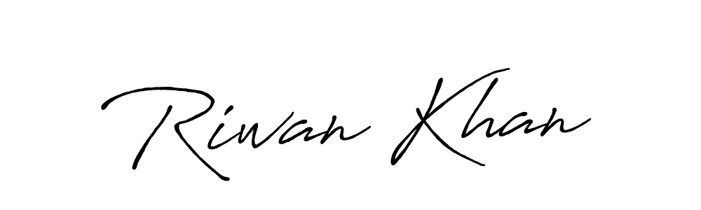 Create a beautiful signature design for name Riwan Khan. With this signature (Antro_Vectra_Bolder) fonts, you can make a handwritten signature for free. Riwan Khan signature style 7 images and pictures png