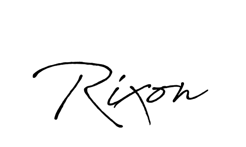 Rixon stylish signature style. Best Handwritten Sign (Antro_Vectra_Bolder) for my name. Handwritten Signature Collection Ideas for my name Rixon. Rixon signature style 7 images and pictures png