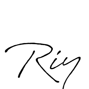 Create a beautiful signature design for name Riy. With this signature (Antro_Vectra_Bolder) fonts, you can make a handwritten signature for free. Riy signature style 7 images and pictures png