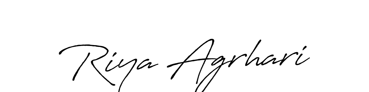 Riya Agrhari stylish signature style. Best Handwritten Sign (Antro_Vectra_Bolder) for my name. Handwritten Signature Collection Ideas for my name Riya Agrhari. Riya Agrhari signature style 7 images and pictures png