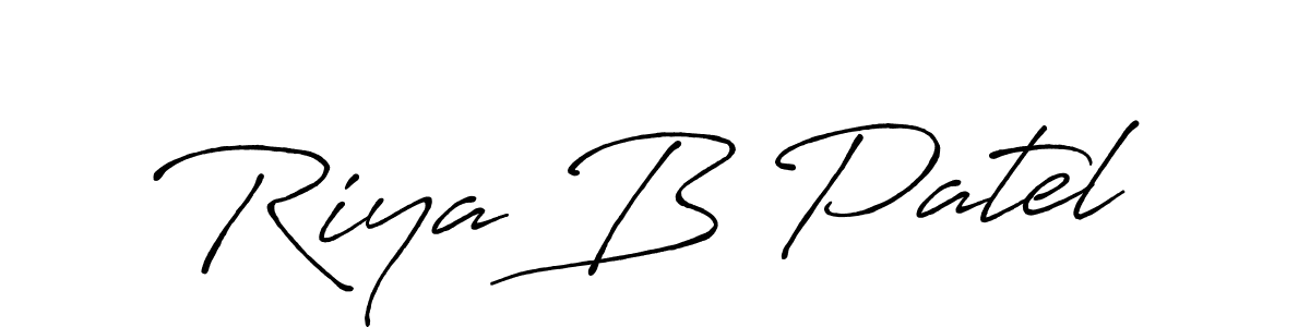 It looks lik you need a new signature style for name Riya B Patel. Design unique handwritten (Antro_Vectra_Bolder) signature with our free signature maker in just a few clicks. Riya B Patel signature style 7 images and pictures png