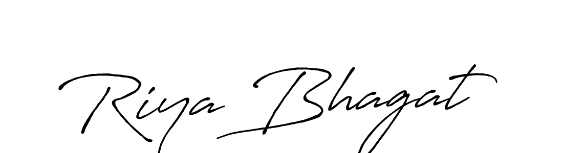 Create a beautiful signature design for name Riya Bhagat. With this signature (Antro_Vectra_Bolder) fonts, you can make a handwritten signature for free. Riya Bhagat signature style 7 images and pictures png