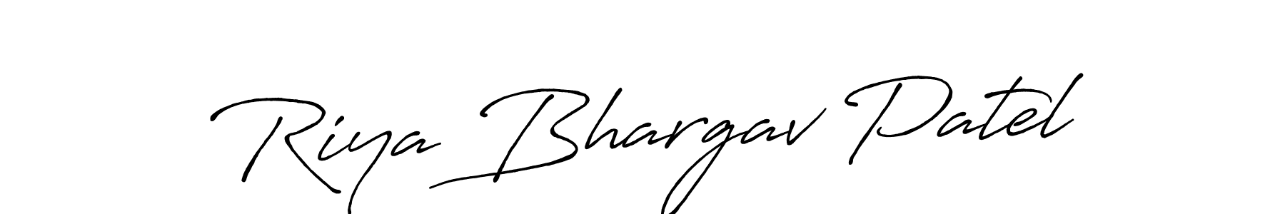 How to Draw Riya Bhargav Patel signature style? Antro_Vectra_Bolder is a latest design signature styles for name Riya Bhargav Patel. Riya Bhargav Patel signature style 7 images and pictures png