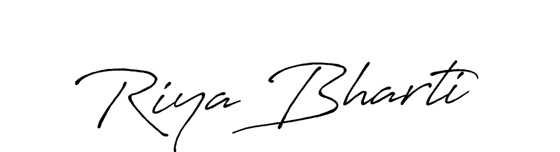 Also You can easily find your signature by using the search form. We will create Riya Bharti name handwritten signature images for you free of cost using Antro_Vectra_Bolder sign style. Riya Bharti signature style 7 images and pictures png