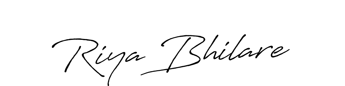 Riya Bhilare stylish signature style. Best Handwritten Sign (Antro_Vectra_Bolder) for my name. Handwritten Signature Collection Ideas for my name Riya Bhilare. Riya Bhilare signature style 7 images and pictures png