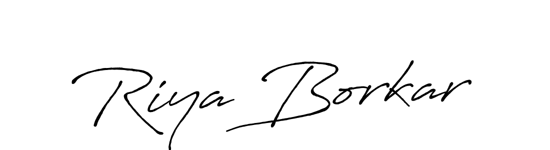 Use a signature maker to create a handwritten signature online. With this signature software, you can design (Antro_Vectra_Bolder) your own signature for name Riya Borkar. Riya Borkar signature style 7 images and pictures png