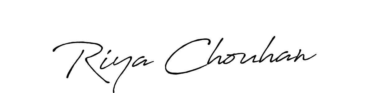 It looks lik you need a new signature style for name Riya Chouhan. Design unique handwritten (Antro_Vectra_Bolder) signature with our free signature maker in just a few clicks. Riya Chouhan signature style 7 images and pictures png