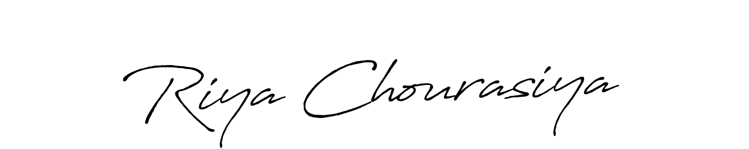 Riya Chourasiya stylish signature style. Best Handwritten Sign (Antro_Vectra_Bolder) for my name. Handwritten Signature Collection Ideas for my name Riya Chourasiya. Riya Chourasiya signature style 7 images and pictures png