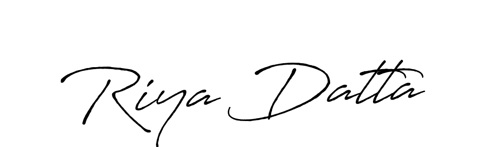 Antro_Vectra_Bolder is a professional signature style that is perfect for those who want to add a touch of class to their signature. It is also a great choice for those who want to make their signature more unique. Get Riya Datta name to fancy signature for free. Riya Datta signature style 7 images and pictures png