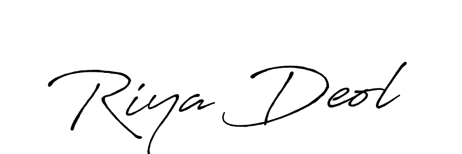 It looks lik you need a new signature style for name Riya Deol. Design unique handwritten (Antro_Vectra_Bolder) signature with our free signature maker in just a few clicks. Riya Deol signature style 7 images and pictures png