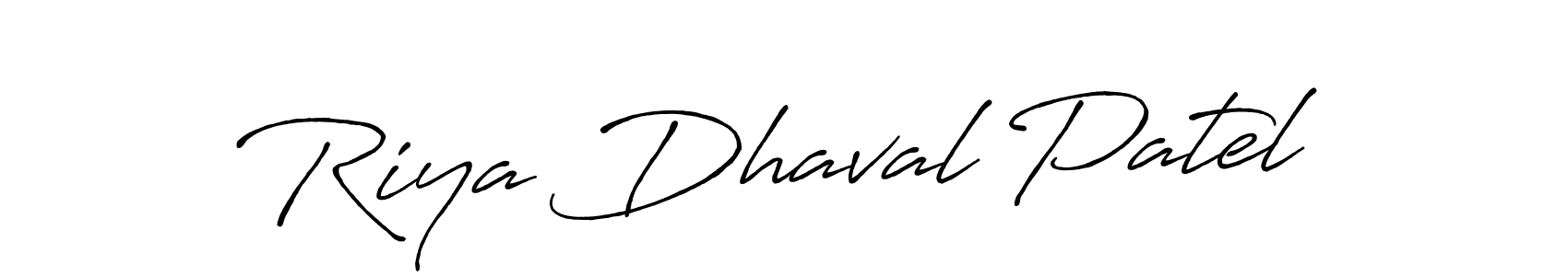 It looks lik you need a new signature style for name Riya Dhaval Patel. Design unique handwritten (Antro_Vectra_Bolder) signature with our free signature maker in just a few clicks. Riya Dhaval Patel signature style 7 images and pictures png