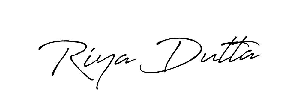 Use a signature maker to create a handwritten signature online. With this signature software, you can design (Antro_Vectra_Bolder) your own signature for name Riya Dutta. Riya Dutta signature style 7 images and pictures png